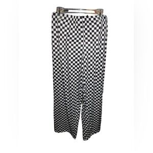 Checkered Black and White Women's Pants